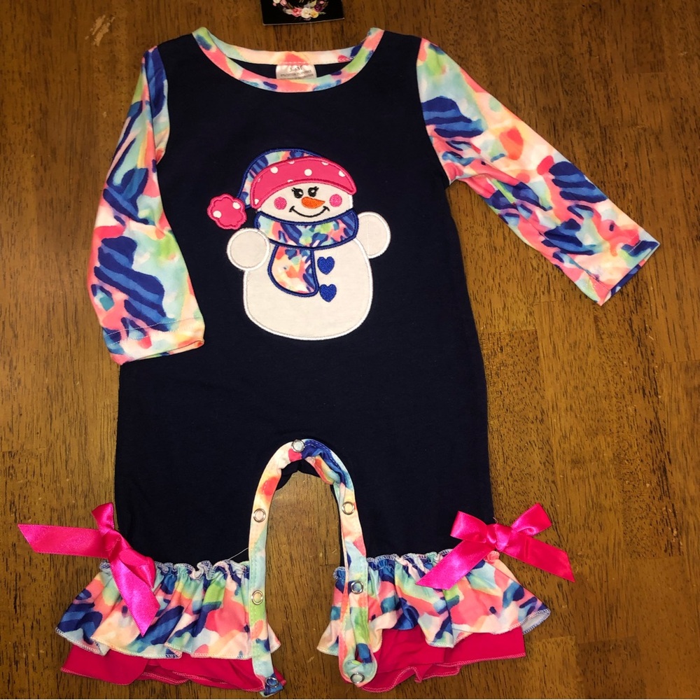 NWT Tie Dye Snowman Jumper